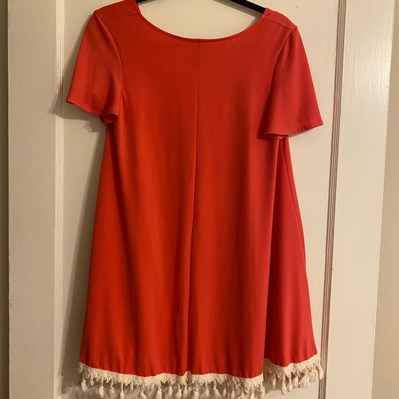Judith March coral and fringe tunic / cover up - Picture 4 of 4